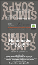 Load image into Gallery viewer, charcoal detox natural organic soap
